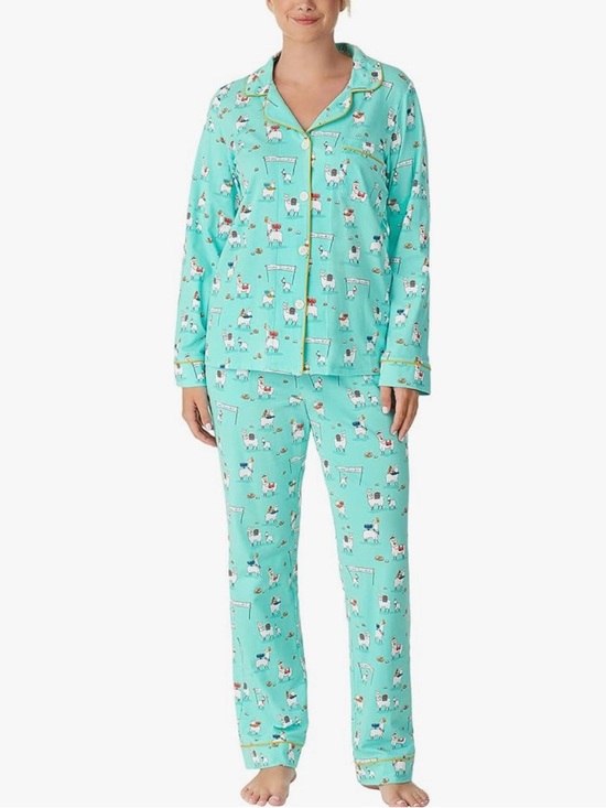 BedHead Other - BEDHEAD PAJAMAS ORGANIC COTTON LONG SLEEVE CLASSIC PJ SET HAPPY LLAMAKKAH